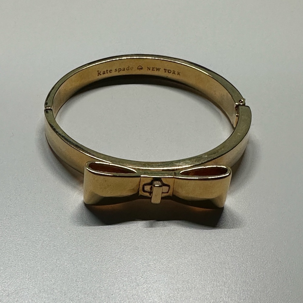 Kate Spade 12K Gold Plated Hinge Bow Bangle